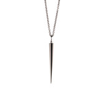 Premium 14K White Gold Spike Pendant (Small)