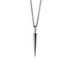 Premium 14K White Gold Spike Pendant (Small)