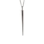 Premium 14K White Gold Spike Pendant (Small)