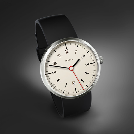 TRES Papyrus Cream Dial Automatic Date (Rubber Strap)