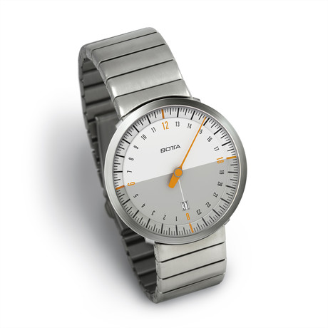 UNO 24 NEO White + Orange Dial & Date Quartz (Rubber Strap)