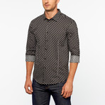 Polka Dot Button Up // Black + White (M)