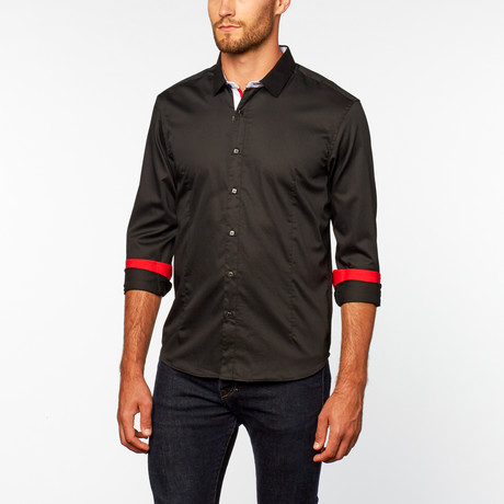 Solid Button Up // Black (S)