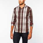 Plaid Button Up // Brown (M)