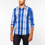 Plaid Button Up // Royal (L)