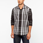 Plaid Button Up // Black (L)