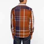 Plaid Button Up // Rust (XL)