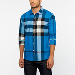 Plaid Button Up // Teal (M)