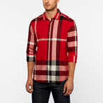 Plaid Button Up // Red (M)