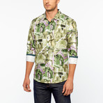 Mahem Button Up // Green (L)