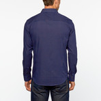 Dot Button Up // Navy (M)