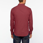 Dot Button Up // Burgundy (L)