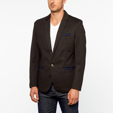 Perruzo // Dot Detail Blazer // Black (S)