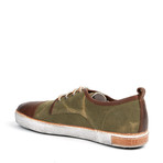 Canvas Low Top Sneaker // Dark Green + Bark (Euro: 42)