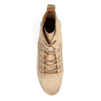 Contrast Stitch Hi-Top Sneaker // Taupe (Euro: 44)