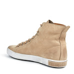 Contrast Stitch Hi-Top Sneaker // Taupe (Euro: 44)