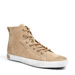 Contrast Stitch Hi-Top Sneaker // Taupe (Euro: 44)