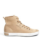 Contrast Stitch Hi-Top Sneaker // Taupe (Euro: 44)