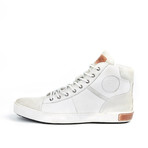 Blackstone Shoes // Leather Hi-Top Sneaker // White (Euro: 44)