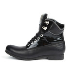 Lace-Up Boot // Black + Silver (Euro: 43)