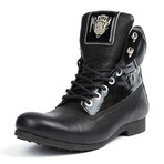 Lace-Up Boot // Black + Silver (Euro: 43)