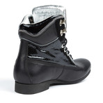 Lace-Up Boot // Black + Silver (Euro: 43)