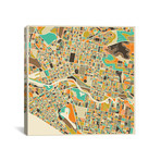 Abstract City Map Of Melbourne (18"W x 18"H x 0.75"D)