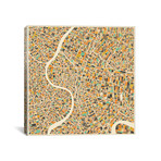 Abstract City Map Of Bangkok (18"W x 18"H x 0.75"D)