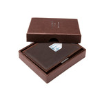 Exentri Leather Wallet // Nubuck Brown