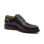 Leather Oxford Brogue // Black + Brown (Euro: 39)