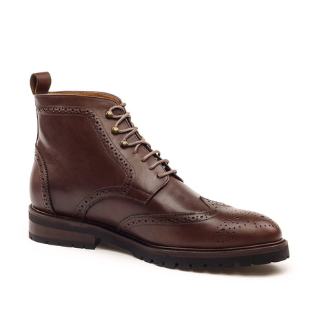 Leather Brogue Boot // Brown (Euro: 39)
