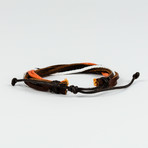 Adjustable Fashion Casual Leather Bracelet  // Colors Woven Rope