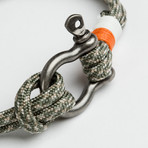 Grey Handmade Men'S Survival Paracord Bracelet // “D” Shackle