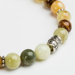 Candy Jade Bracelet // Sterling Silver Charms