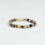 Silver Jasper Bracelet // Buddha