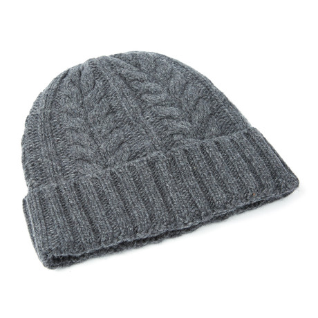 Cable Beanie // Charcoal Heather