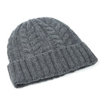 Cable Beanie // Charcoal Heather