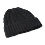 Cable Beanie // Black