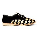 Suede Derby // Black + Gold Spot (US: 9)