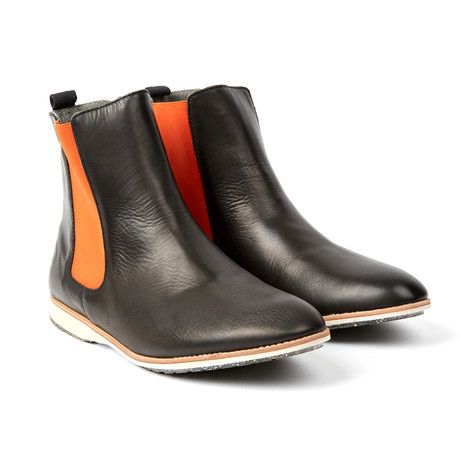 Chelsea Boot // Black + Orange (US: 7)