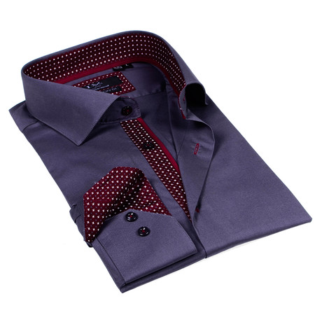 Button-Up Dress Shirt // Charcoal (S)