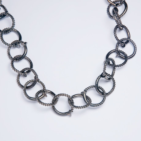 Black Screw Chain Necklace