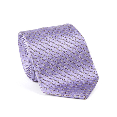 Tom Ford // Basket Weave Classic Silk Tie // Lavender