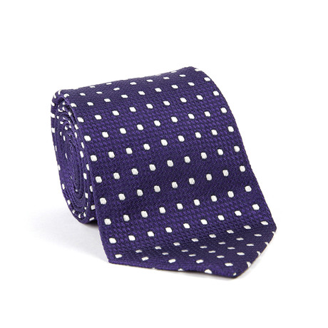 Tom Ford // Beaded White Dot Classic Silk Tie // Purple (Purple)