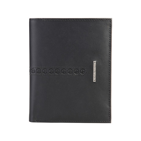 Stamped Leather Wallet // Black