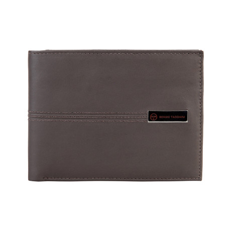 Classic Divided Leather Wallet // Charcoal