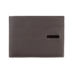 Classic Divided Leather Wallet // Charcoal