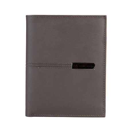 Divided Leather Wallet // Slate