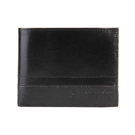 Stitched Leather Wallet // Midnight