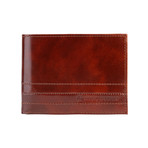 Stitched Leather Wallet // Wine 2